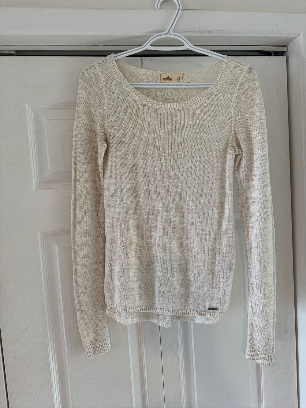 Vintage hollister xs Cream Lightweight Knit Sweater